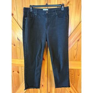 Parker Smith Black Raw Hem Skinny Denim Jeans Size 31 (0527) measurements 36” wa